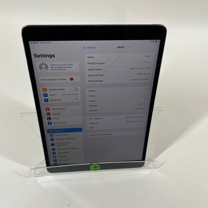 WiFi Only Apple iPad Pro 10.5" 256GB 17.7.2 Silver MPDY2LL/A